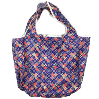 【ai sayama】アイ サヤマ　ポケッタブルエコバッグ　七宝 パープル