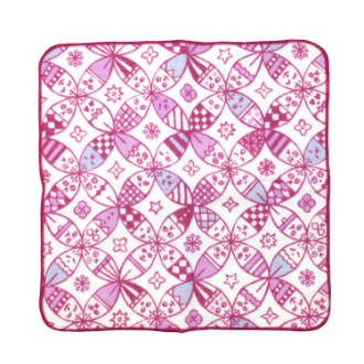 【ai sayama】アイ サヤマ　タオルハンカチ　七宝 ピンク