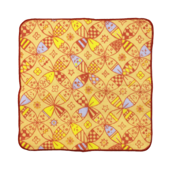 【ai sayama】アイ サヤマ　タオルハンカチ　七宝 イエロー