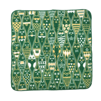 【ai sayama】アイ サヤマ　タオルハンカチ　立涌 グリーン