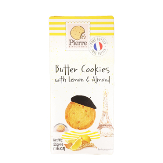ピエール ビスキュイットリー バタークッキー レモン&アーモンド