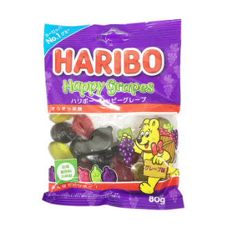 ハリボー ハッピーグレープ 80g