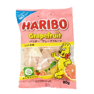 ハリボー グレープフルーツ 80g